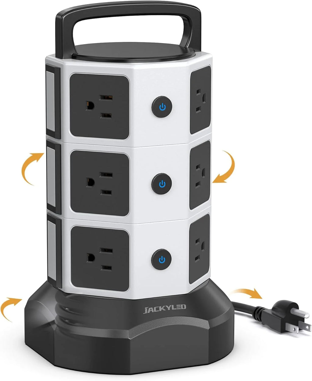 12 AC Outlets 6 USB Ports Power Strip Tower H14126