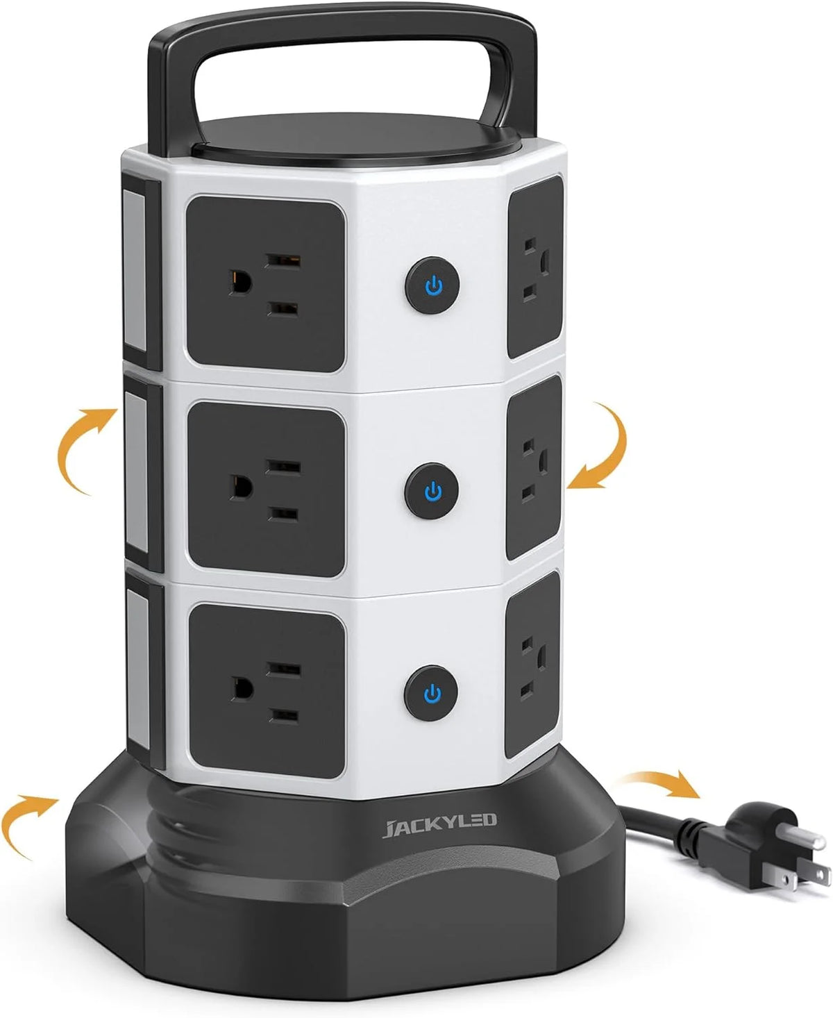 12 AC Outlets 6 USB Ports Power Strip Tower H14126