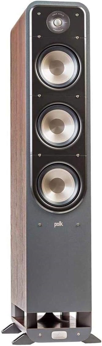 Walnut Tower Speaker with 1" Tweeter & Three 6.5" Woofers D4442