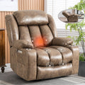 Light Brown Power Lift Recliner with Heated and Massage, USB, Cup Holder Z724958