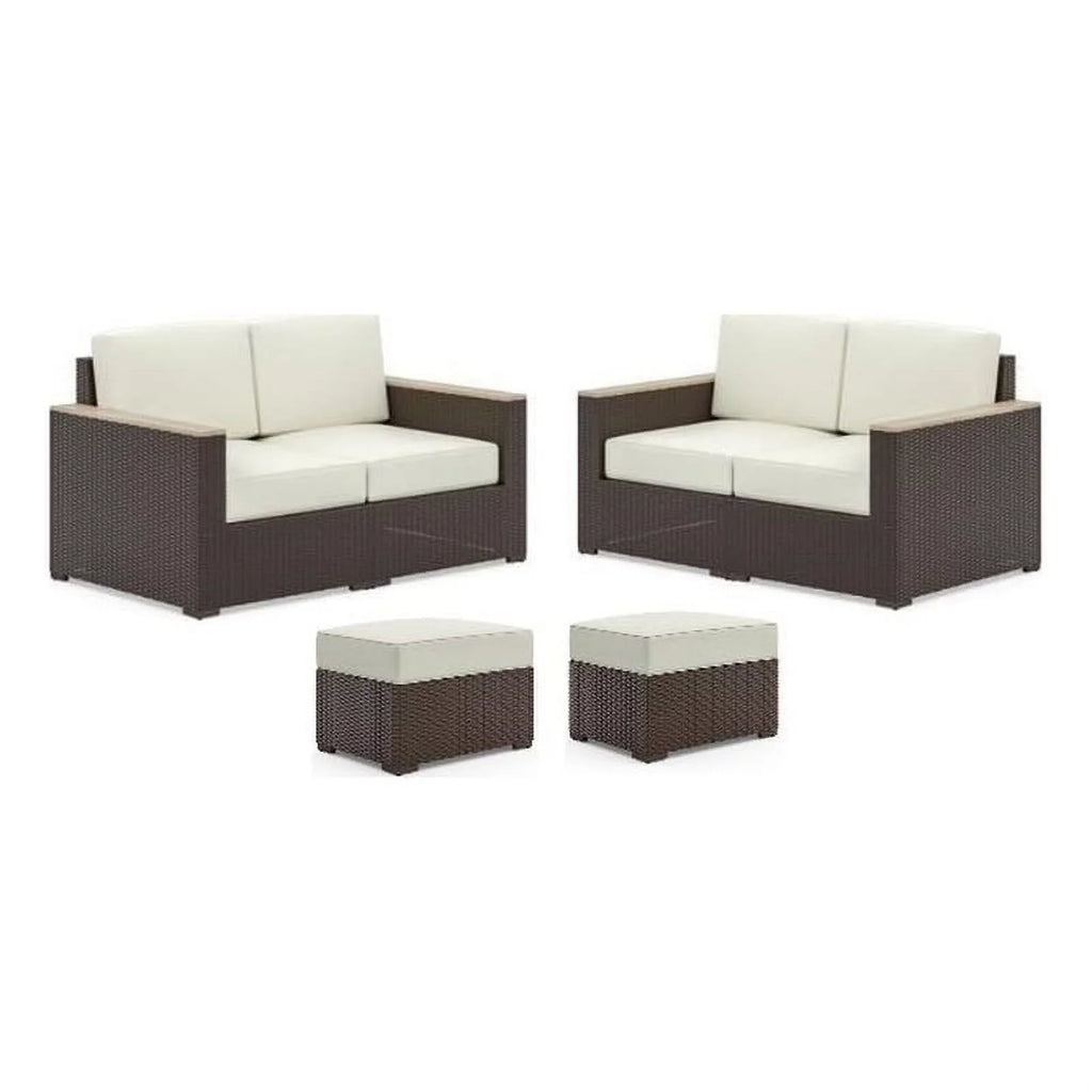 4 Piece Loveseat and Ottoman Set Y3560