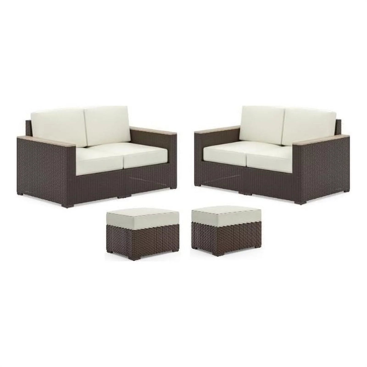 4 Piece Loveseat and Ottoman Set Y3560