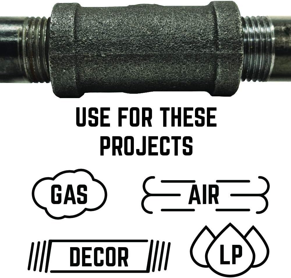 1/2 in. Black Malleable Iron 90 Degree Elbow, 10 Pack E1777