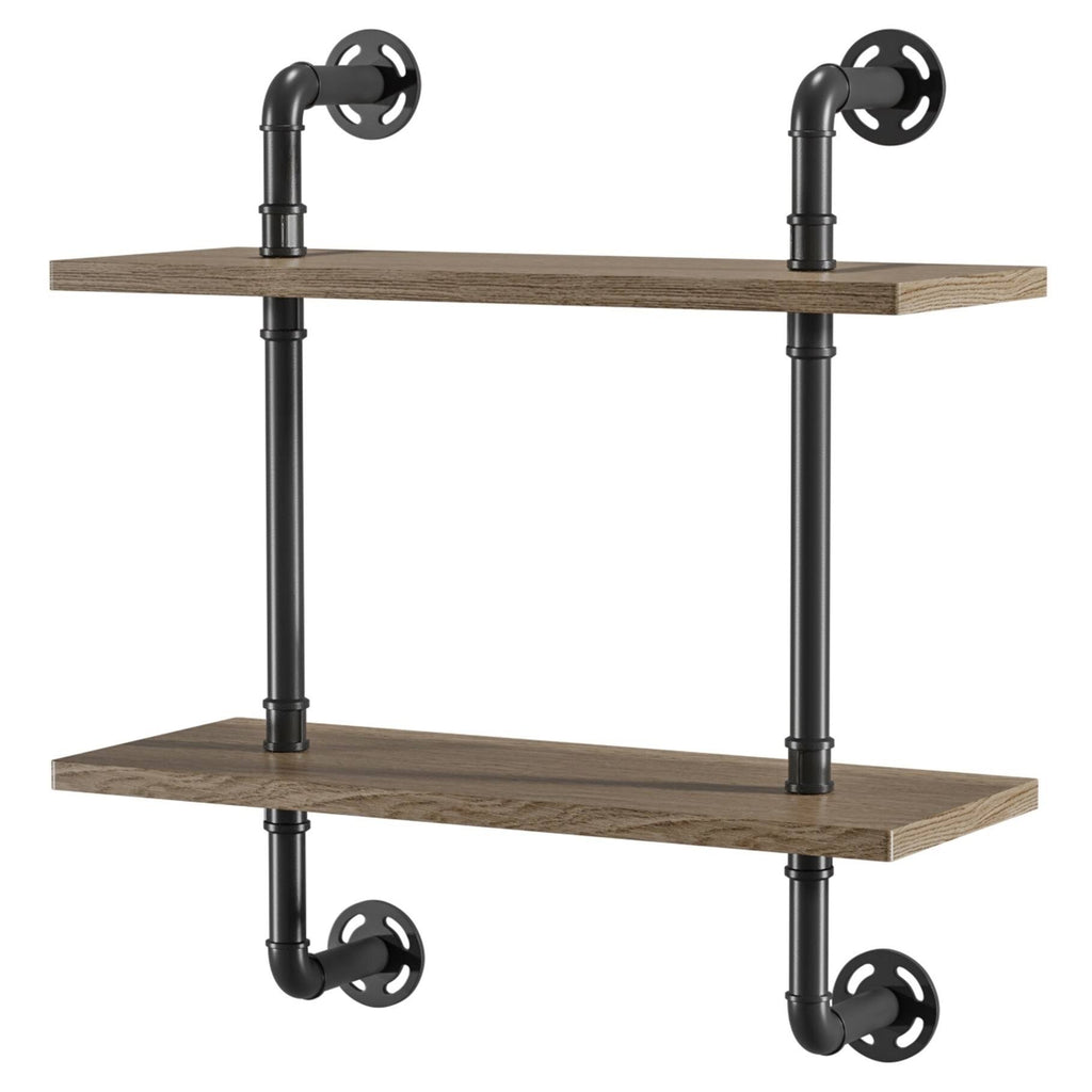 2-Tier Floating Ladder Wall Shelf B593
