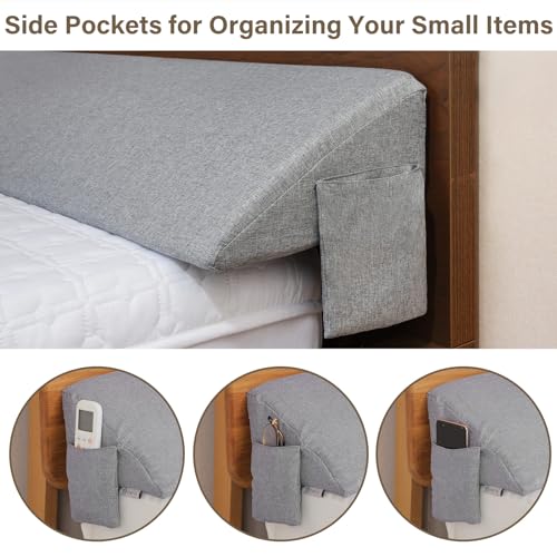 Grey 54"x10"x6" Full Bed Wedge Pillow H26888