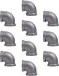 1/2 in. Black Malleable Iron 90 Degree Elbow, 10 Pack E1777