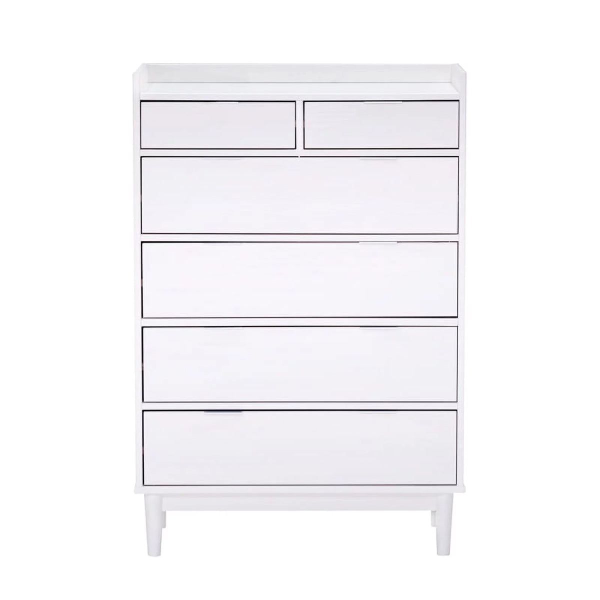 Solid Wood 6-Drawer Chest - White W4986