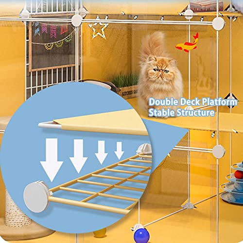 Large Metal Wire Cat Cage Playpen with Detachable Bed J5518