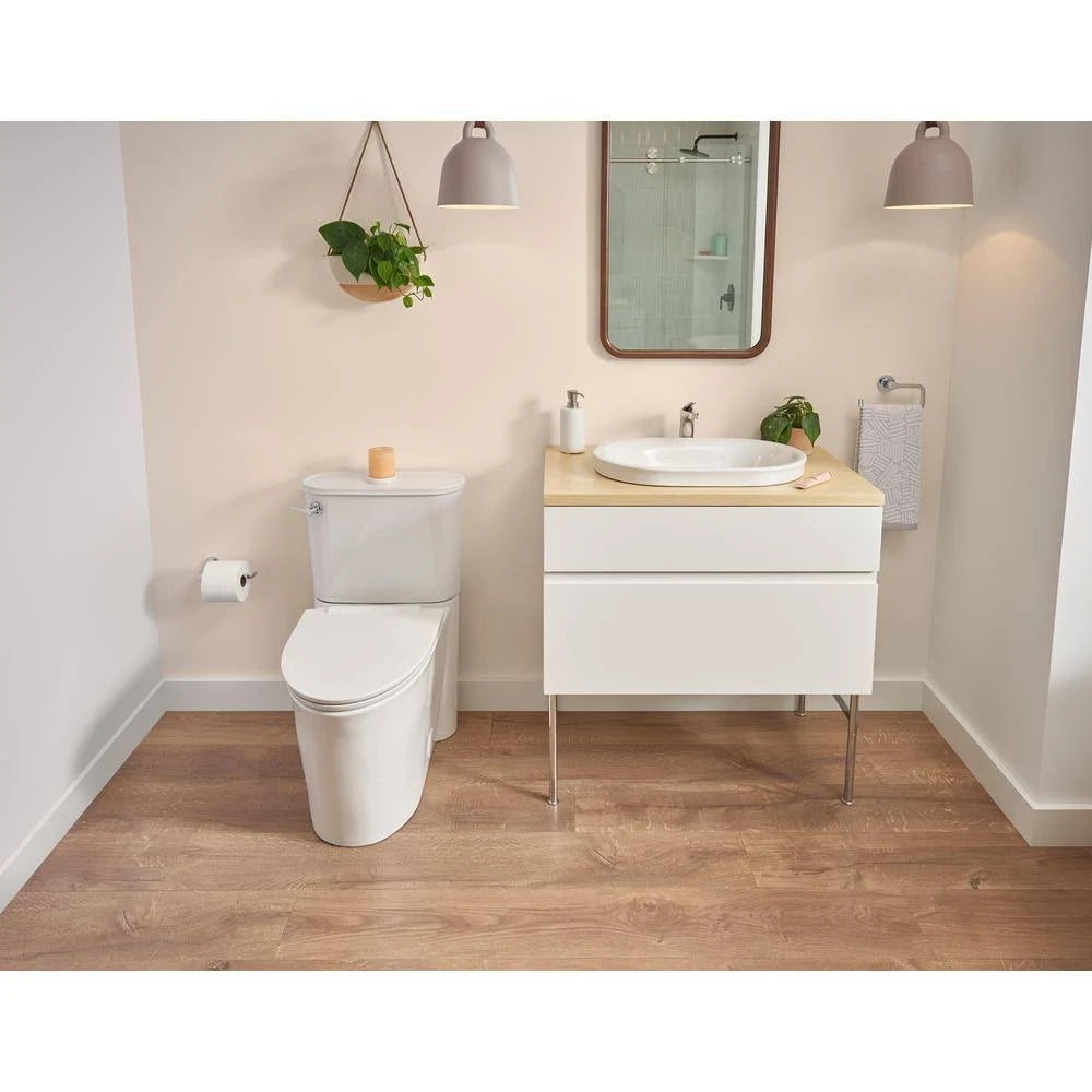White Double Drawer Bath Vanity Cabinet A378356