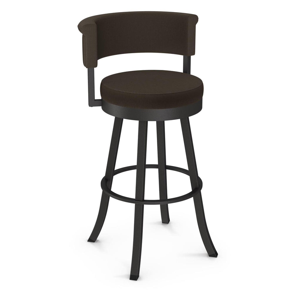 Dark Brown/Gray Swivel Bar Stool Y70439