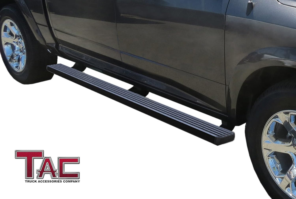 Black Aluminum Side Steps Running Boards for RAM 1500 Quad Cab 2Pcs N70547