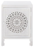 White Wash 2 Shelf 1 Door Nightstand I933