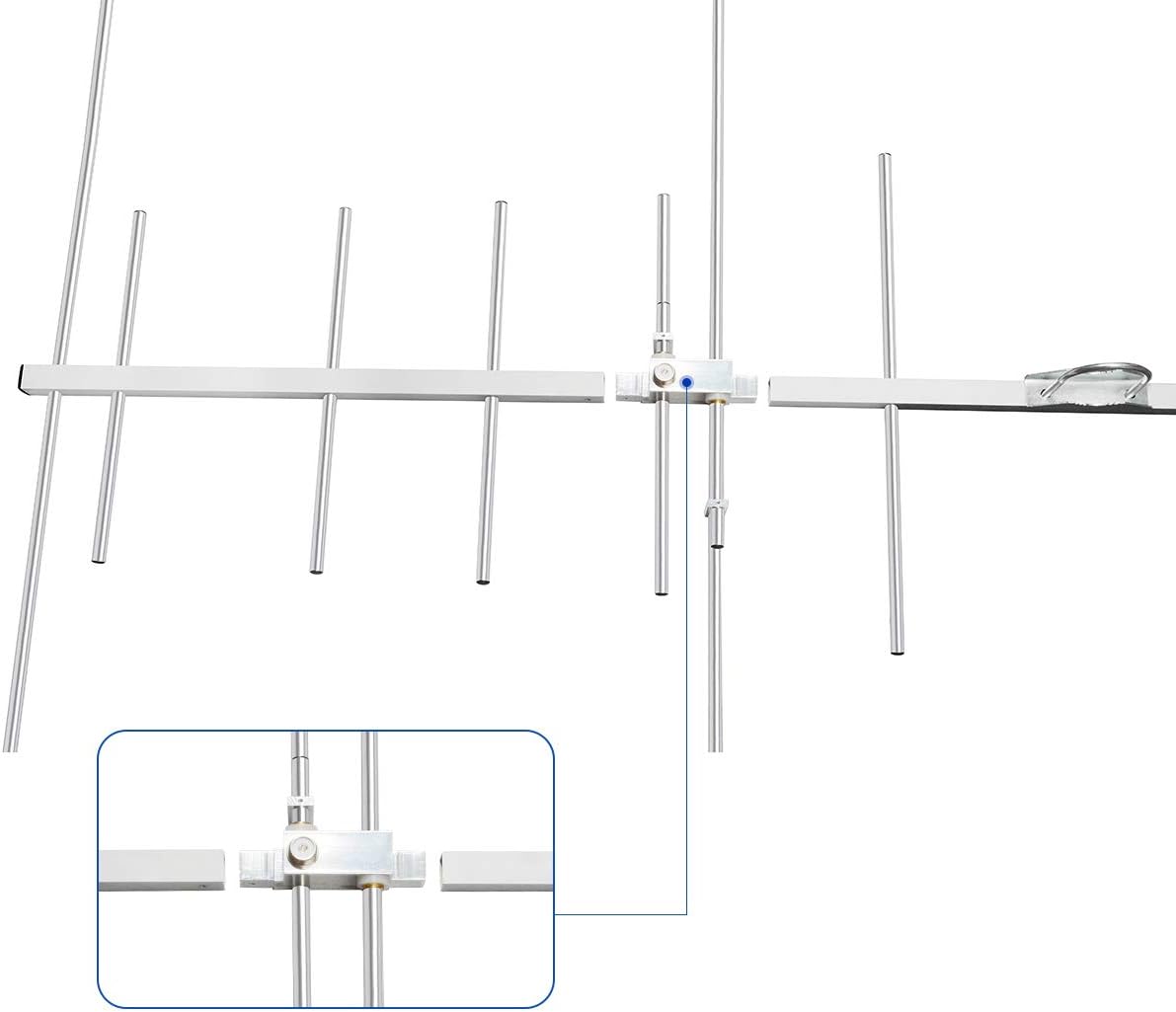 Dual Band Outdoor Yagi Antenna 8 Elements 3 Sections A868