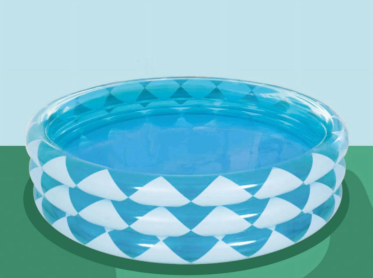 Blue Soft-Sided Round Inflatable Kiddie Pool C515139