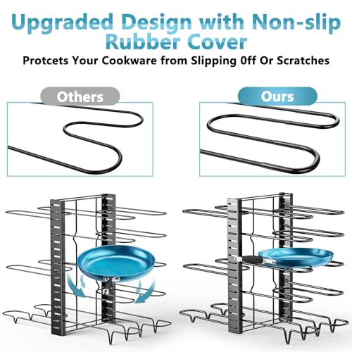 8-Tier Heavy Duty Pots and Pans Organizer Rack P85356