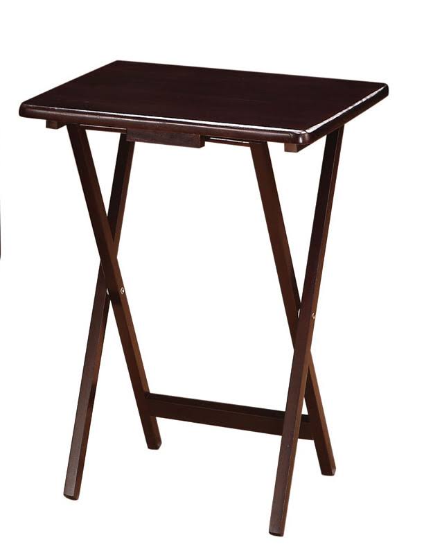 5 Piece Tray Table Set in Cappuccino P6978