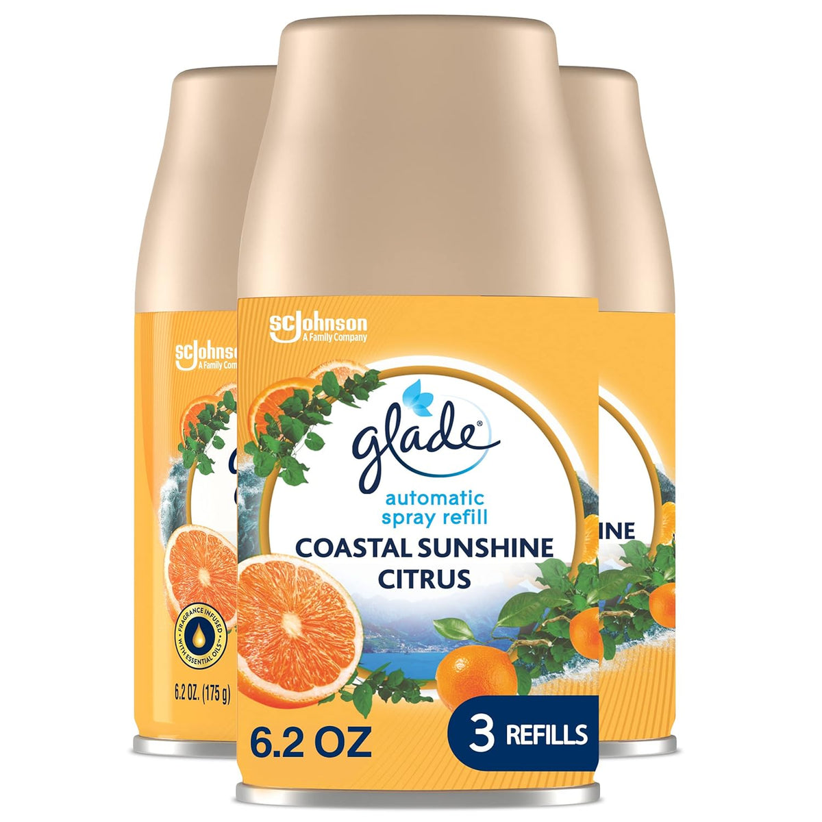 Coastal Sunshine Citrus + Bubbly Berry Splash Automatic Spray Air Fresheners Q776418