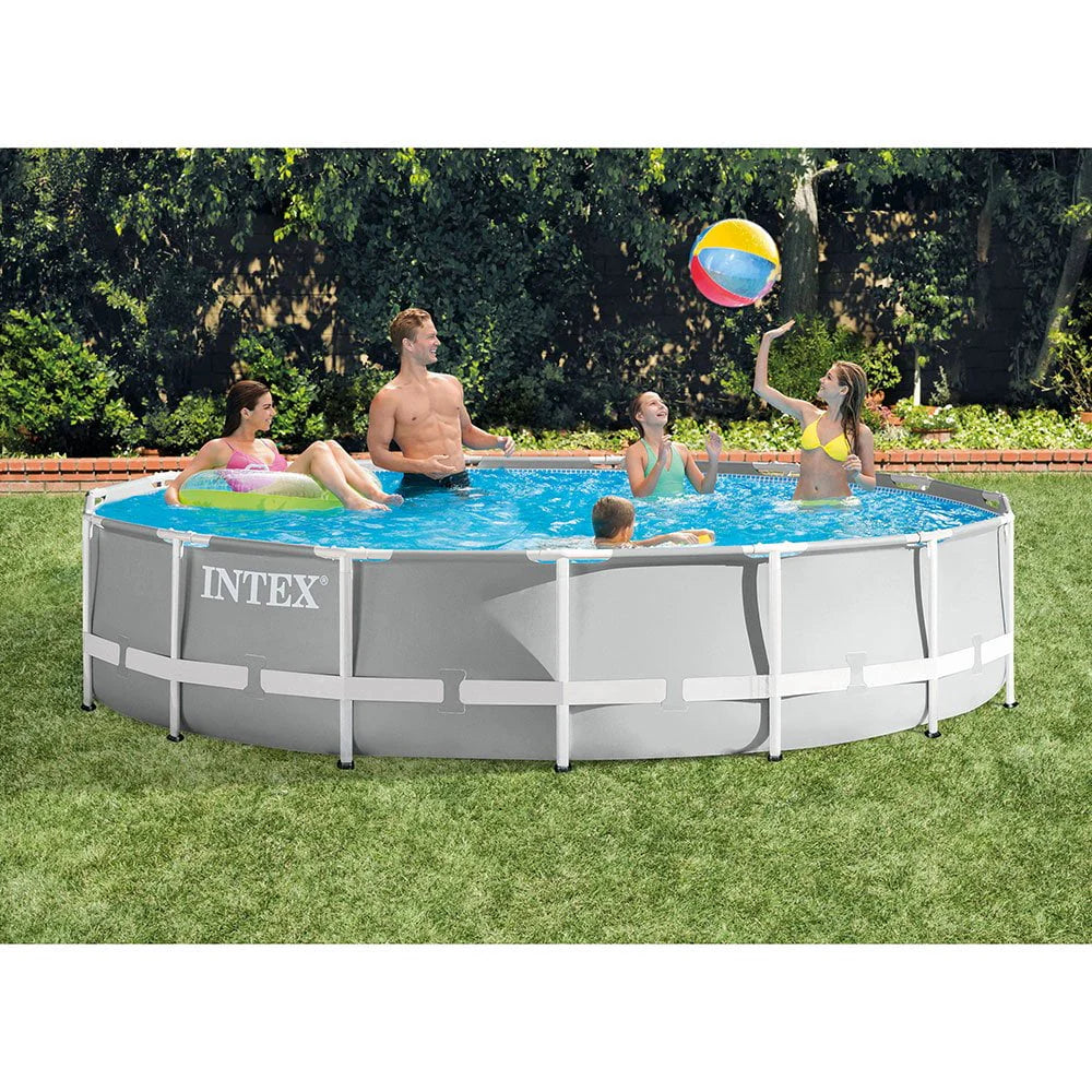15 Foot x 42 Inch Prism Frame Above Ground Swimming Pool Set with Filter Q5408