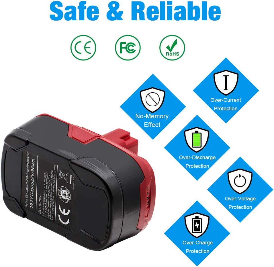2Pack 19.2V 5.0Ah Battery A7854