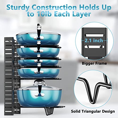 8-Tier Heavy Duty Pots and Pans Organizer Rack P85356