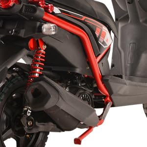 150cc Moped Scooter with 12 inch Aluminum Wheels (Black) Y2668