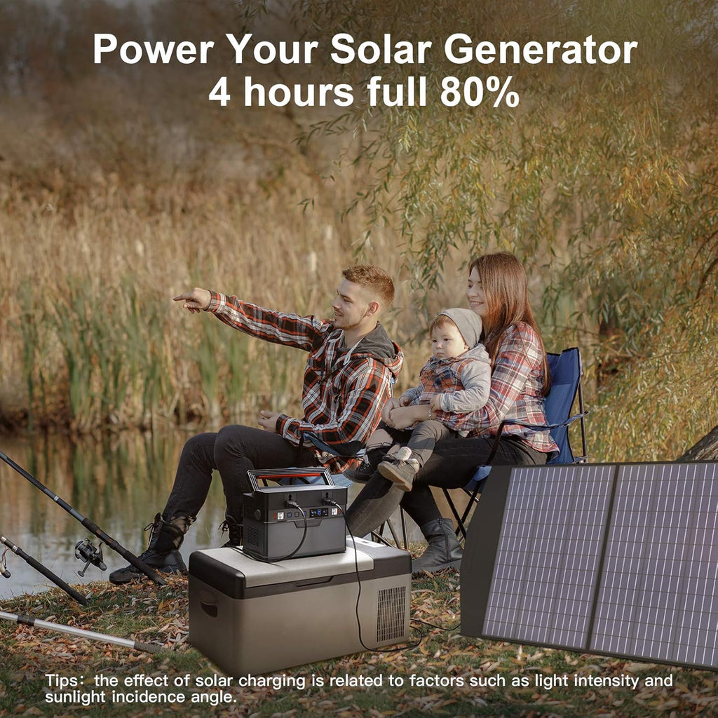 300W 288Wh Portable Power Station with 100W Foldable Solar Panel E7904