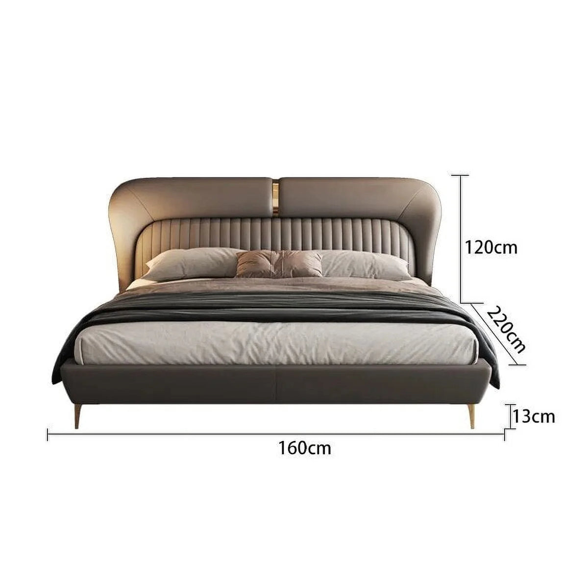 Leather Upholstered Bed I8268