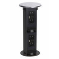 Pop-Up Countertop Box Double 15 Amp Duplex Power 2 USB Receptacles Stainless Steel C99624