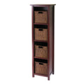 5pc Storage Shelf with Baskets and Cabinet Z81089