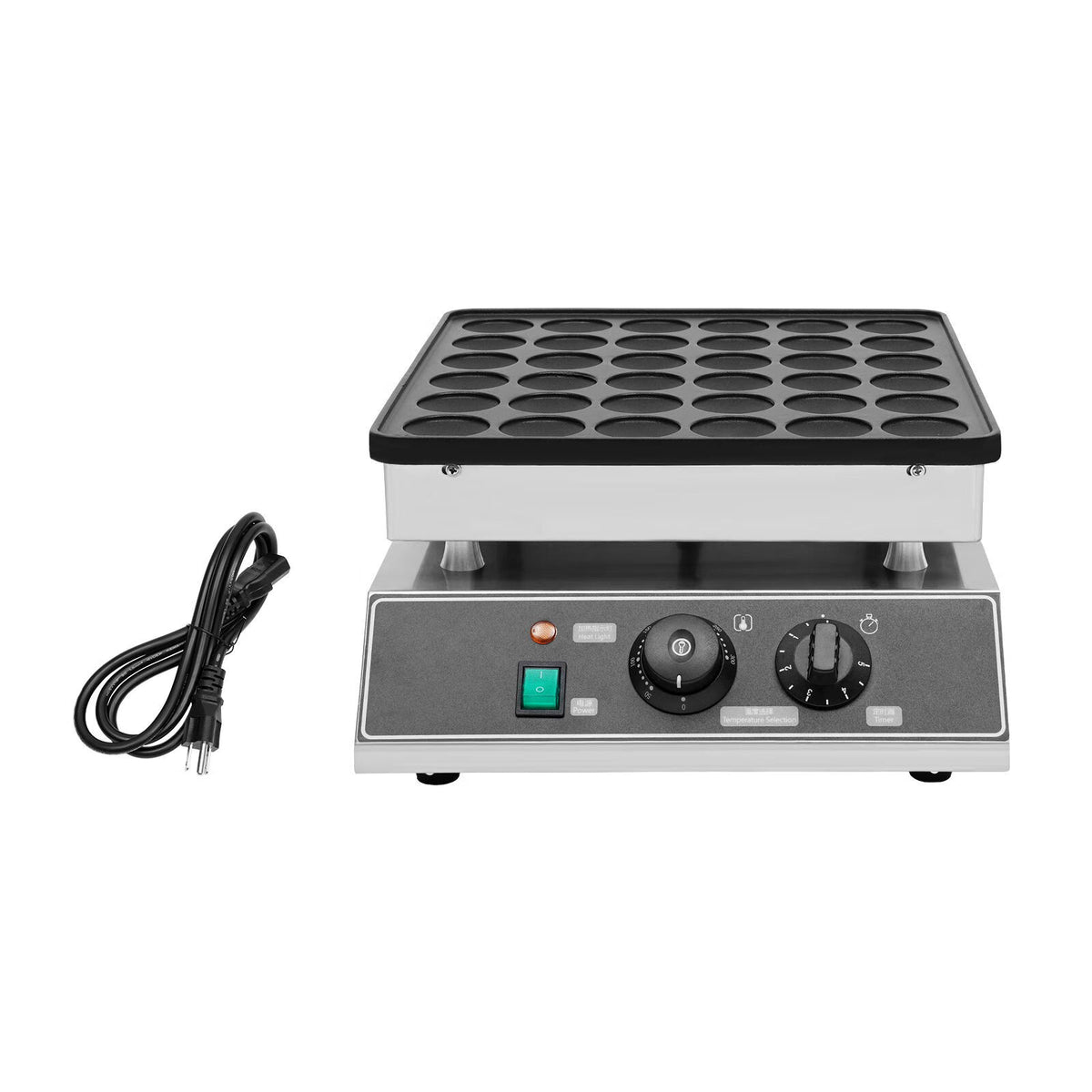 36Pcs Mini Dutch Pancake Baker Maker Electric Nonstick Waffle Maker 1000W E17843