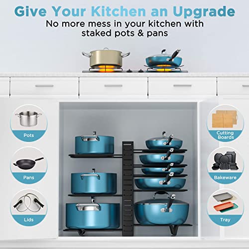 8-Tier Heavy Duty Pots and Pans Organizer Rack P85356