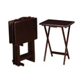 5 Piece Tray Table Set in Cappuccino P6978