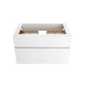 White Double Drawer Bath Vanity Cabinet A378356
