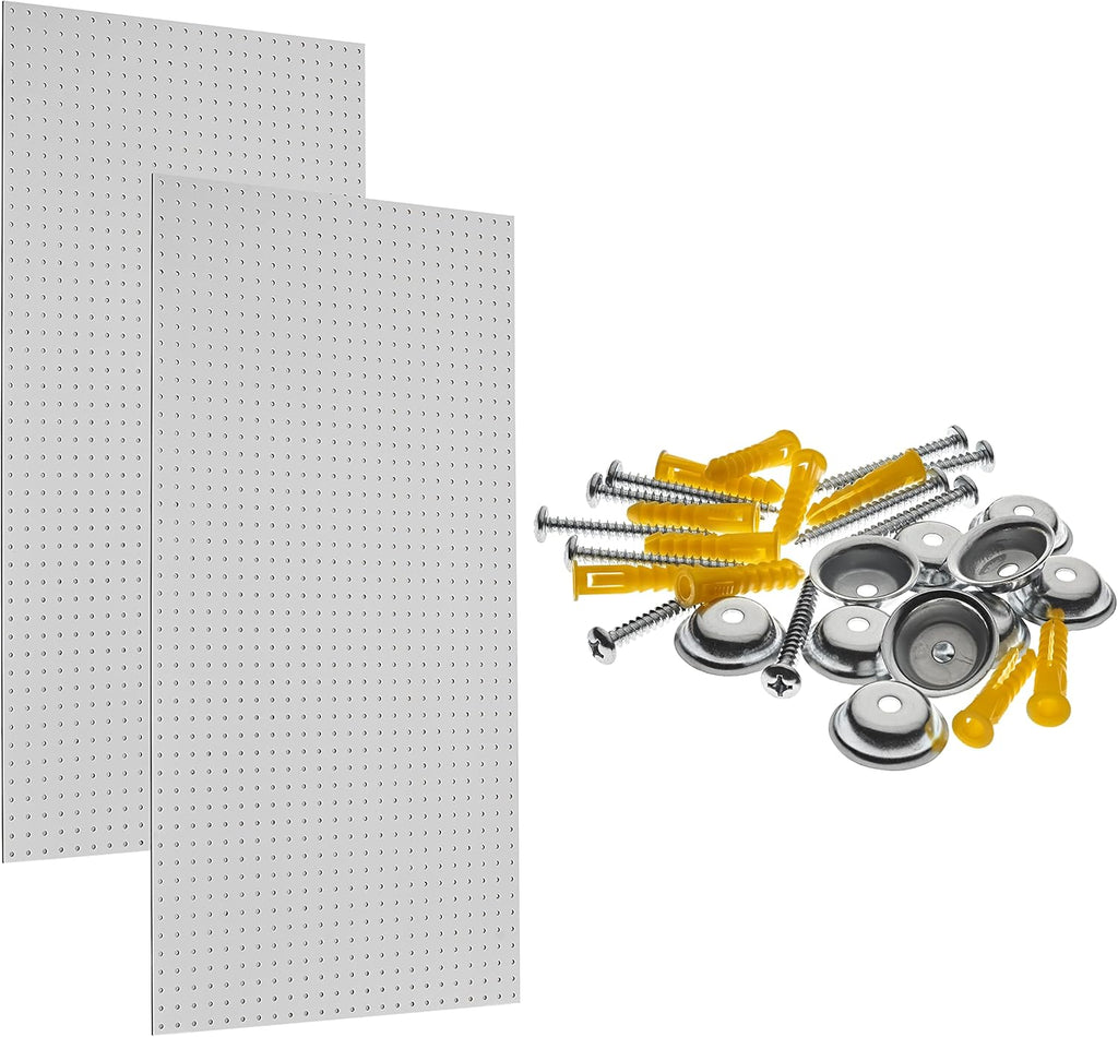 White 2 Pack Wall Ready Pegboards with Mounting Hardware L33824