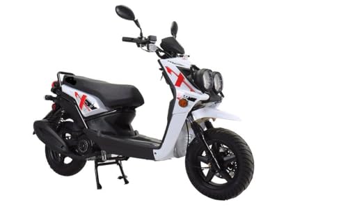 150cc Moped Scooter with 12 inch Aluminum Wheels (Black) Y2668