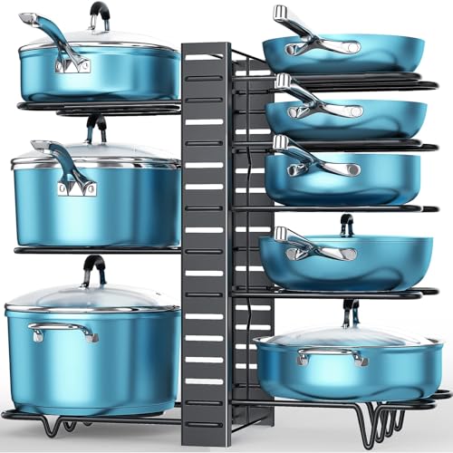 8-Tier Heavy Duty Pots and Pans Organizer Rack P85356