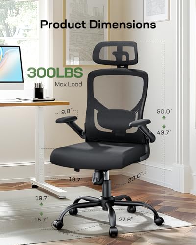 Ergonomic Mesh High Back Desk Chair with Headrest E56607