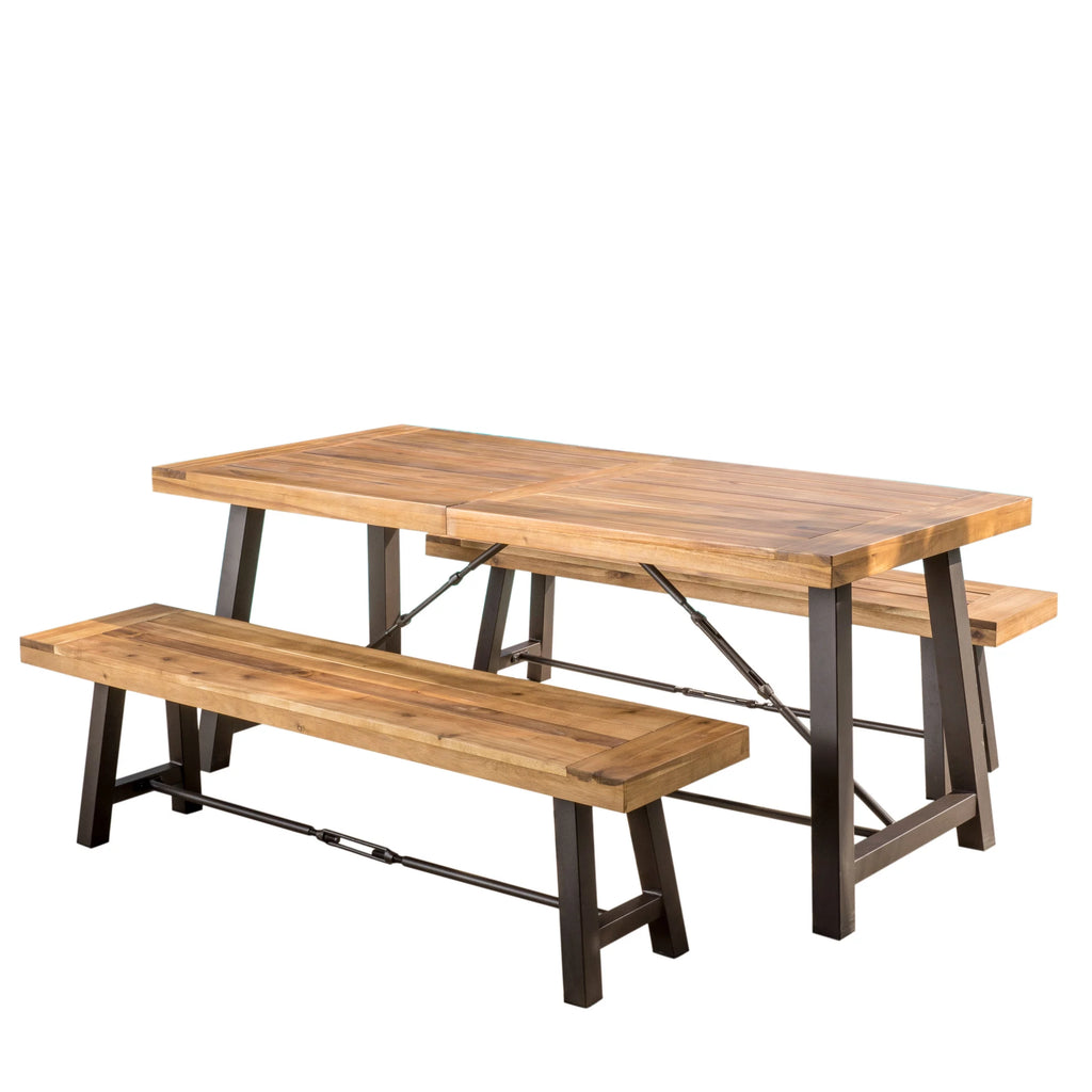 3-Piece Acacia Wood Picnic Table J523