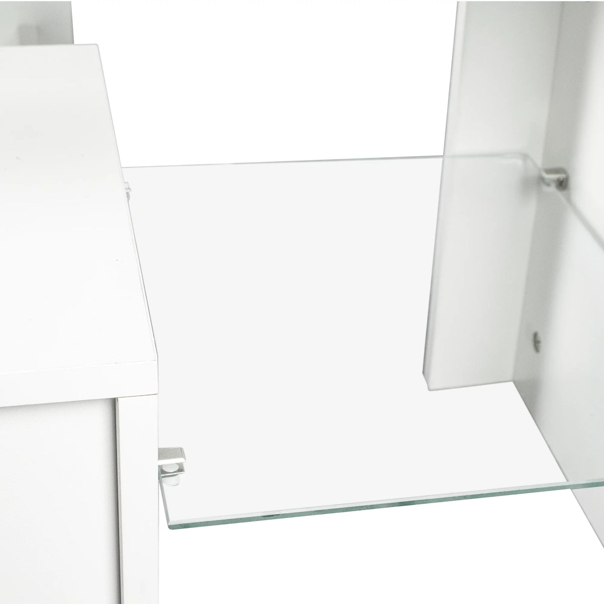 White TV Stand with LED Lights for 80 Inch F3906