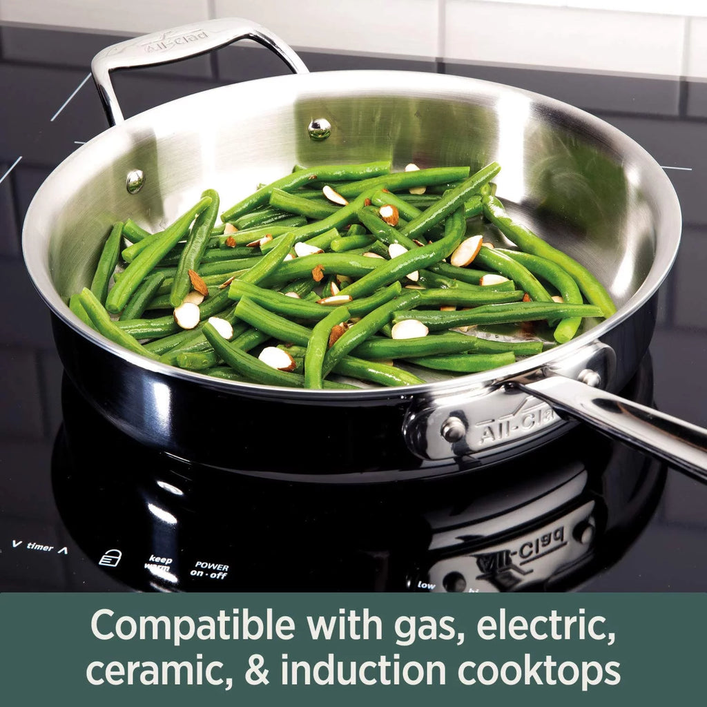 5-Ply Brushed Stainless Steel 14 Piece Cookware Set M592