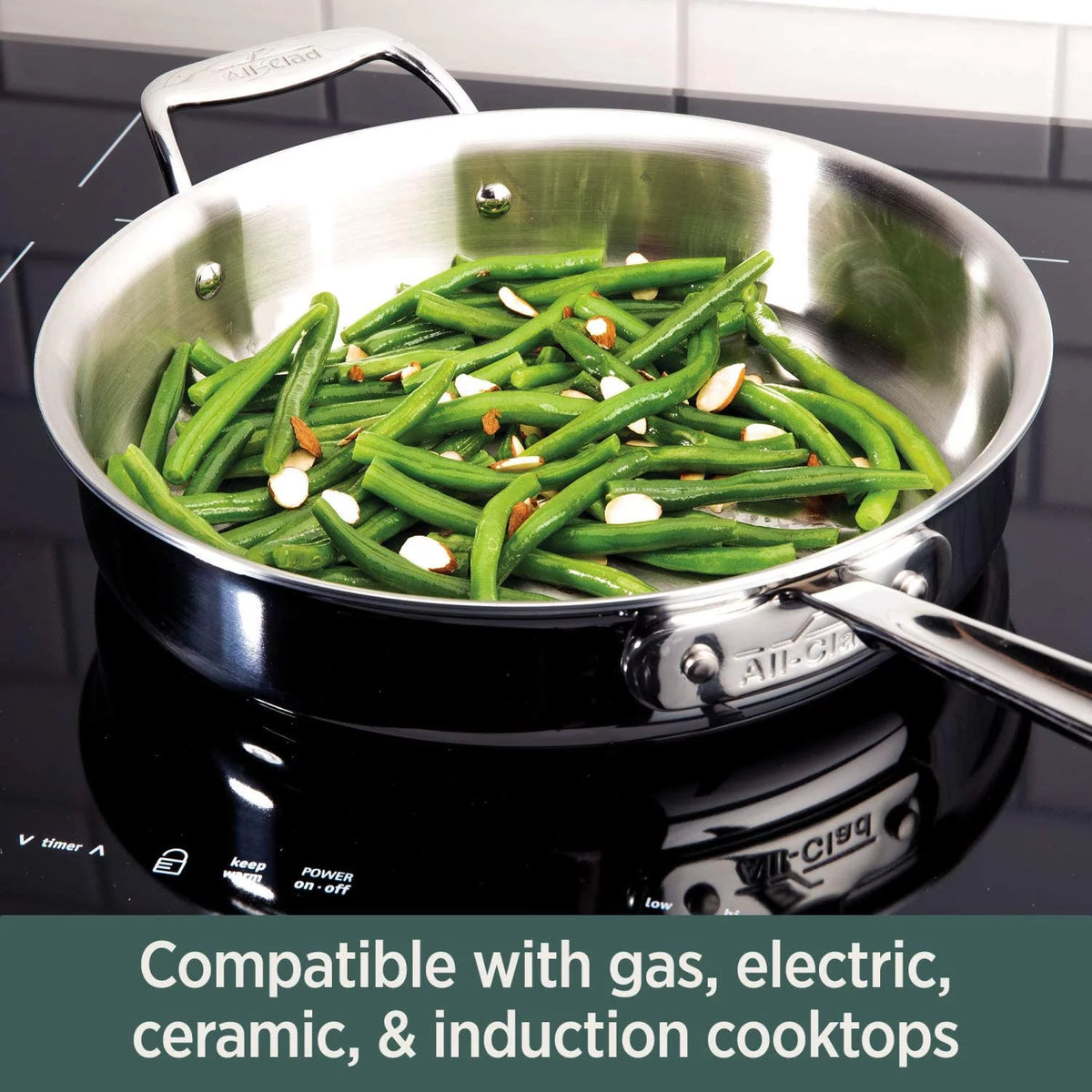 5-Ply Brushed Stainless Steel 14 Piece Cookware Set M592