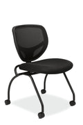 Black Mesh Back Nesting Chair, 2/Carton C843051