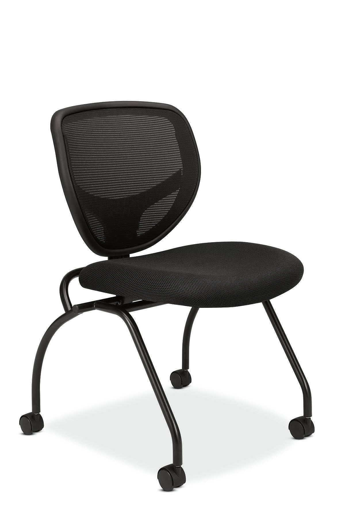 Black Mesh Back Nesting Chair, 2/Carton C843051