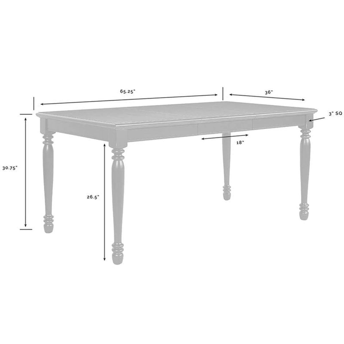White Extendable Dining Table A62620