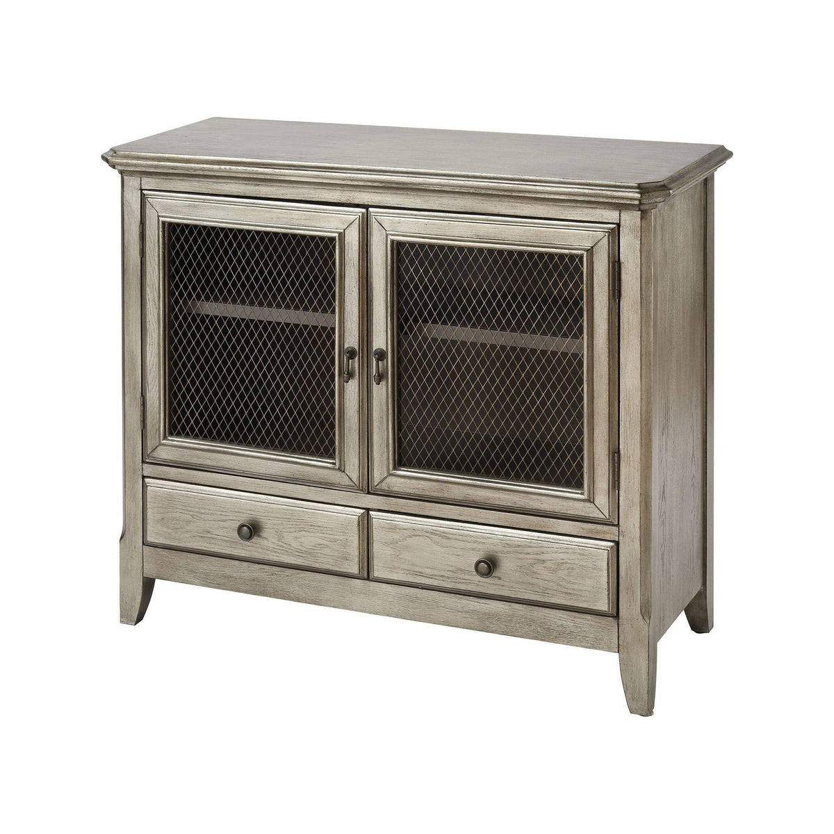 Antique Silver Leaf Cabinet V379554