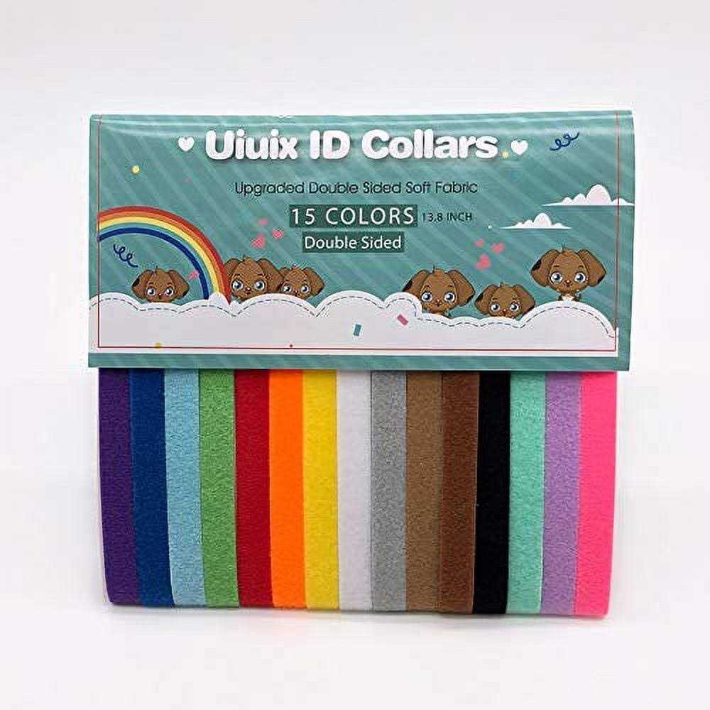 Puppy Whelping Collars 15 Colors Double-Sided Soft Adjustable ID Bands O61574