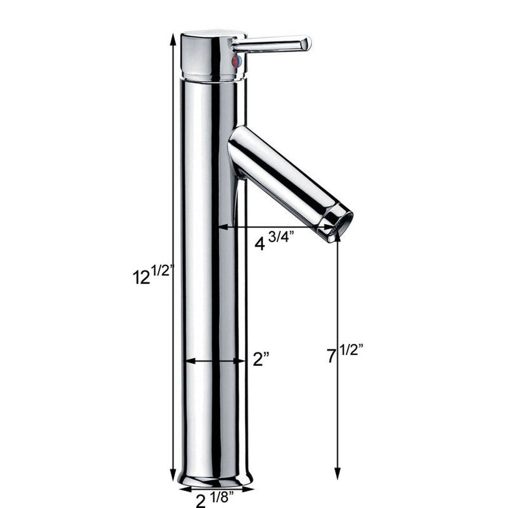 Frosted Tempered Glass Bathroom Vessel Sink with Faucet Combo U410