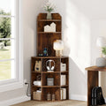 5-Tier Corner Shelf with USB Ports and Outlets Y6020