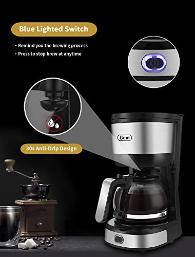 4-Cup Coffee Maker with Auto-Shut Off, Glass Carafe W240558