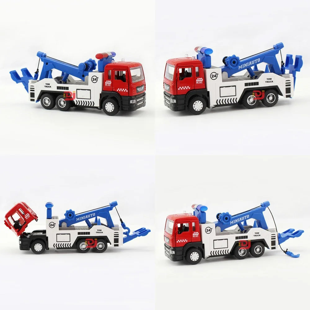 Pull Back Toy Tow Truck with Lights and Sound Y47976